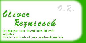 oliver reznicsek business card